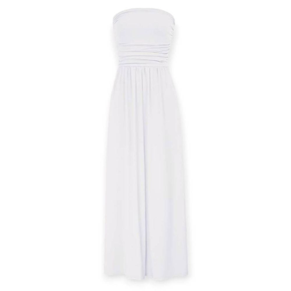 GRACE KARIN WHITE STRAPLESS MAXI DRESS SZ.XL EUC